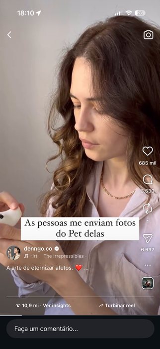 As pessoas me enviam fotos do pet delas